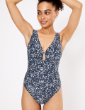 Ditsy Floral Plunge Swimsuit