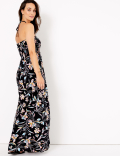 Floral Halter Neck Swing Beach Dress