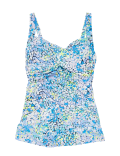 Ombre Pebble Tummy Control Plunge Tankini