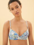 Ombre Pebble wired Padded Plunge Bikini Top