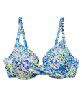 Ombre Pebble wired Padded Plunge Bikini Top