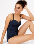 Tummy Control Bandeau Tankini Top