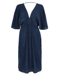 Cotton Rich Woven 3/4 Sleeve Kaftan