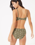 Spot Print Roll Top Bikini Bottoms