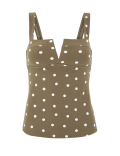 Spot Print V Wire Tankini Top