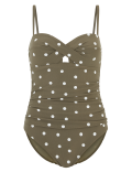 Tummy Control Wrap Front Bandeau Swimsuit