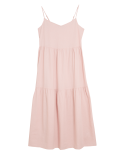 Linen Midi Tiered Dress