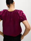 Linen Rich Drawstring T-Shirt
