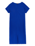 Linen Rich V-Neck Midi T-Shirt Dress