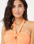 Tummy Control Ruched Halterneck Swimsuit