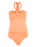 Tummy Control Ruched Halterneck Swimsuit