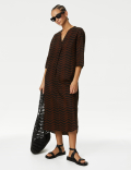 Linen Rich Printed V-Neck Tunic