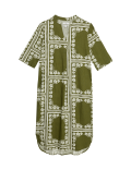 Linen Rich Printed V-Neck Tunic