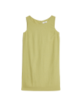 Linen Rich Knee Length Shift Dress