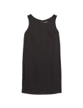 Linen Rich Knee Length Shift Dress