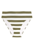 Striped High Waisted Bikini Bottoms