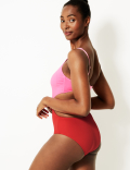 Colour Block Padded Bandeau Swimsuit