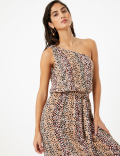 Printed One Shoulder Maxi Beach Dress