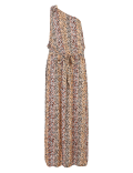 Printed One Shoulder Maxi Beach Dress