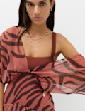 Firm Control Ribbed Square Neck Swimsuit