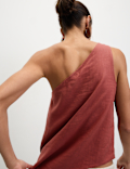 Linen Rich One Shoulder Top