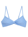 Polka Dot Padded Twist Front Bikini Top
