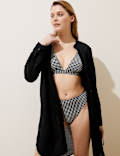 Pure Cotton Longline Beach Cover Up Shirt
