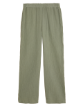 Pure Cotton Wide Leg Trousers
