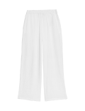 Pure Cotton Wide Leg Trousers