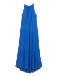 High Neck Sleeveless Maxi Tiered Dress