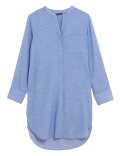 Pure Cotton Longline Beach Cover Up Shirt