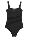 Mesh Scoop Neck Swimsuit