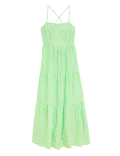 Pure Cotton Printed Midaxi Beach Dress