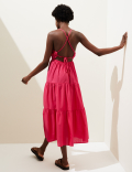 Pure Cotton Square Neck Midaxi Beach Dress