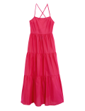 Pure Cotton Square Neck Midaxi Beach Dress