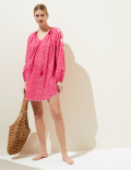 Pure Cotton Printed Beach Cover Up Kaftan