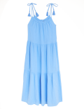 Pure Cotton Tiered Midi Dress​