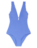 Padded Scallop Plunge Swimsuit