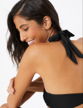 Padded Twist Halter Neck Bikini Top