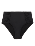 Ruched High Waisted Bikini Bottoms