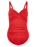 Tummy Control Padded Wrap Plunge Swimsuit