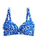 Animal Print Padded Plunge Bikini Top