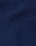 Linen Blend V-Neck Shift Dress