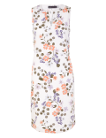 Linen Floral V-Neck Shift Dress