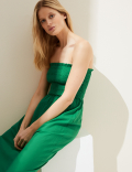 Pure Cotton Square Neck Midi Beach Dress