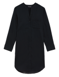 Pure Cotton Collarless Beach Cover Up Shirt