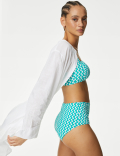 Pure Cotton Collarless Beach Cover Up Shirt