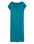 Jersey V-Neck Midi T-Shirt Dress