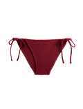 Metallic Sheen Tie Side Bikini Bottoms