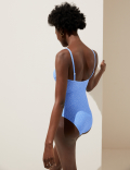 Tummy Control Polka Dot Bandeau Swimsuit